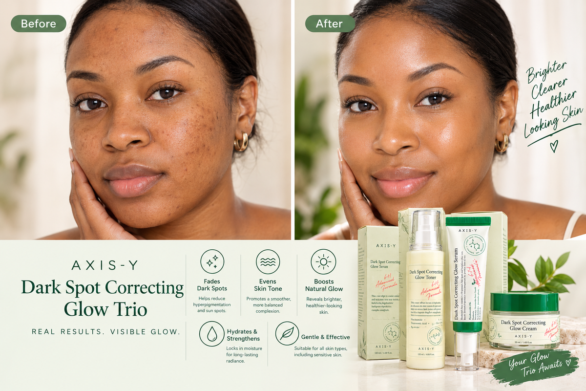 AXIS-Y Dark Spot Correcting Glow Trio – Toner, Serum & Cream Set