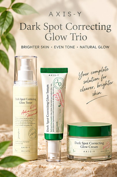 AXIS-Y Dark Spot Correcting Glow Trio – Toner, Serum & Cream Set
